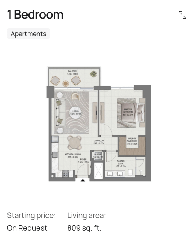 1 bedroom